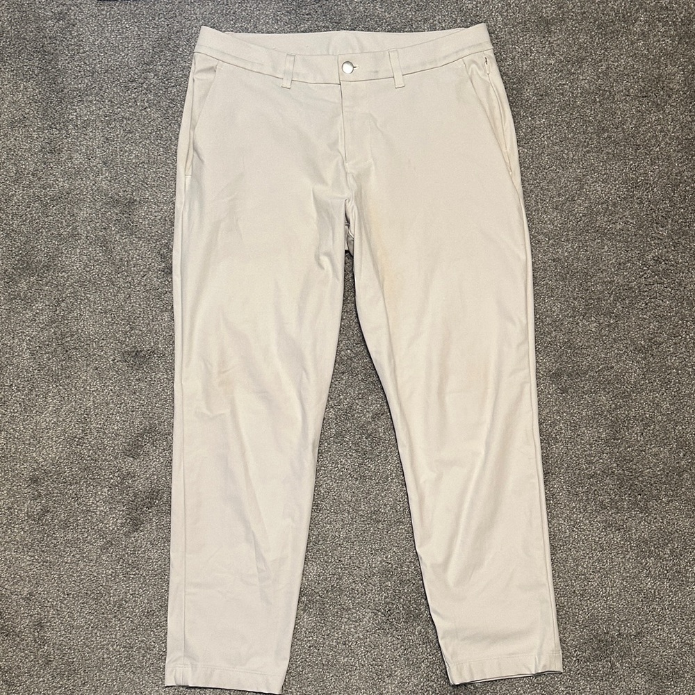 Lululemon Athletica Men's Cream Dress Pants- Waist 33, Length 30